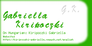 gabriella kiripoczki business card